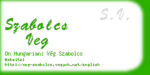 szabolcs veg business card